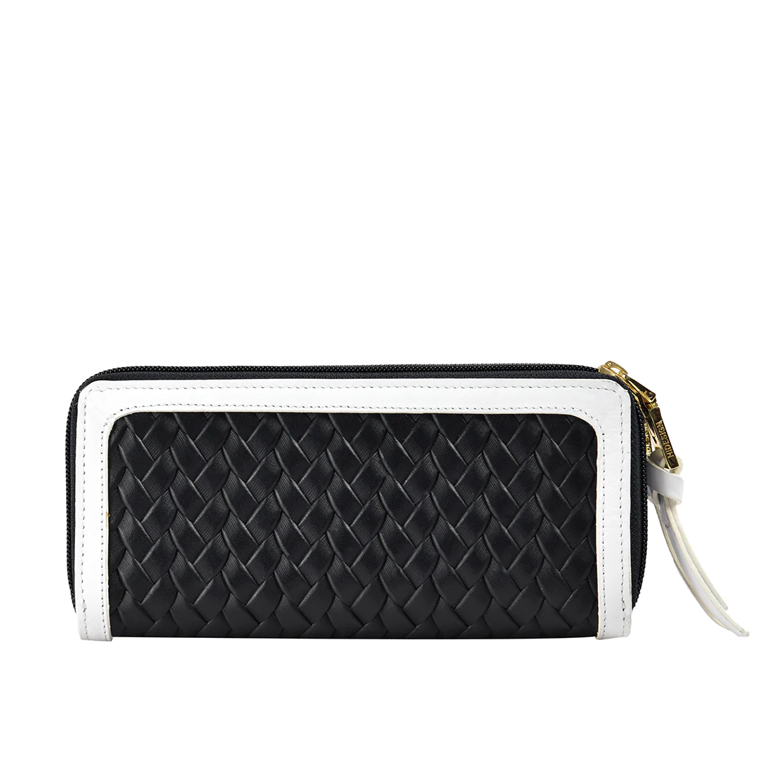 Tanzanite W3  Black Leather Double Zip Around Wallet - Image 3