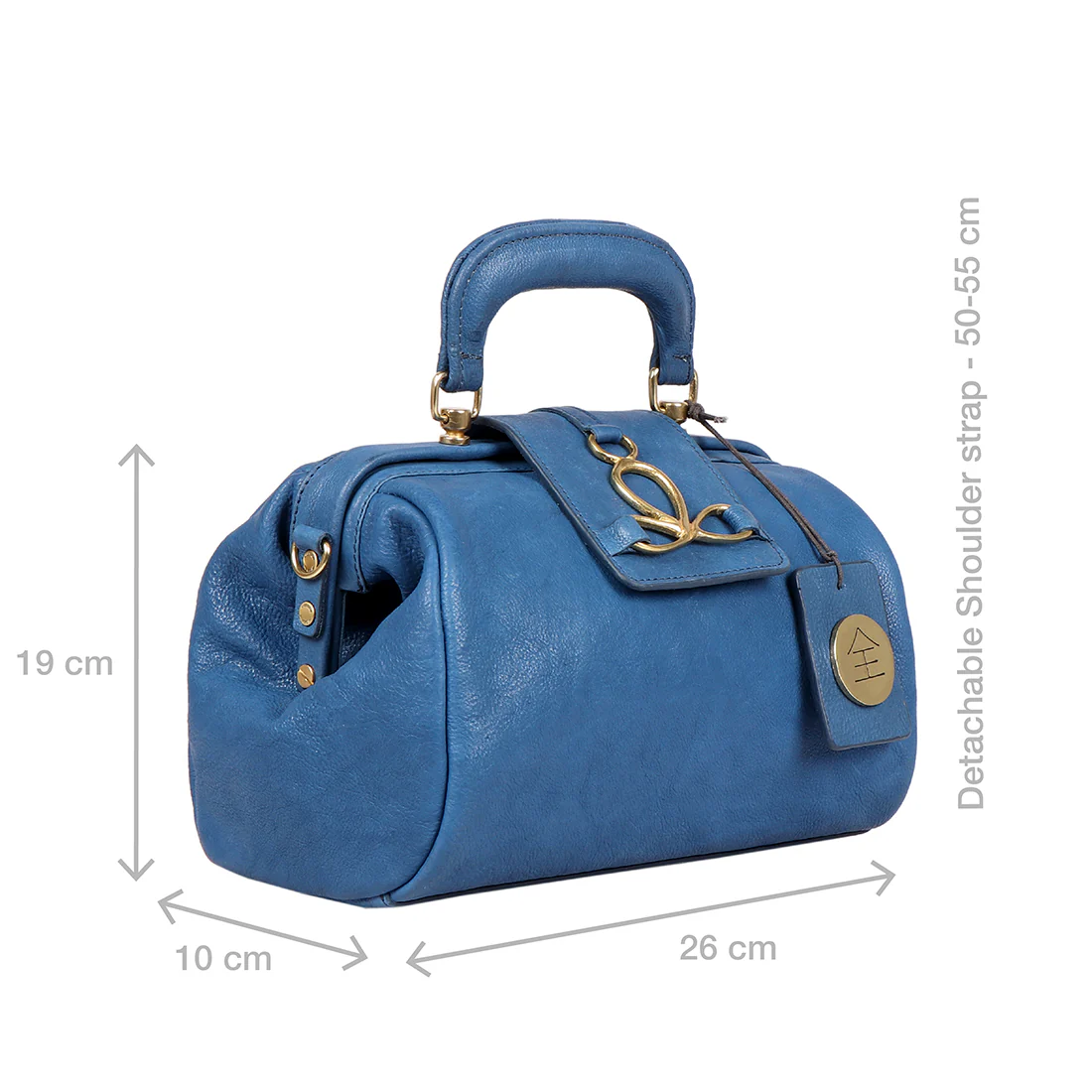 Tenjin 01 Blue Leather Satchel - Image 2