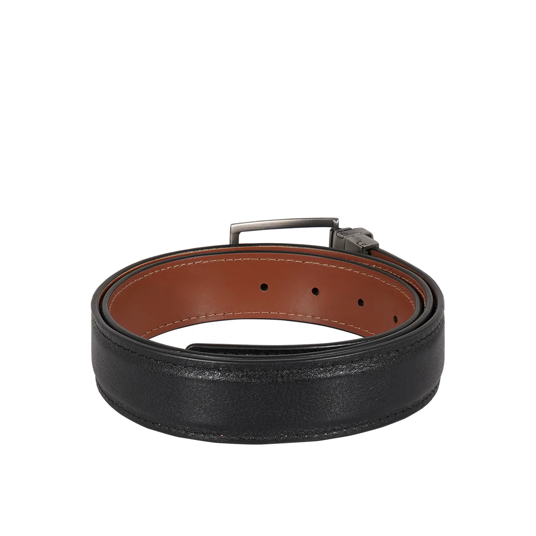 Thanos Antonio Men's Black Reversible Leather Belt - Image 2