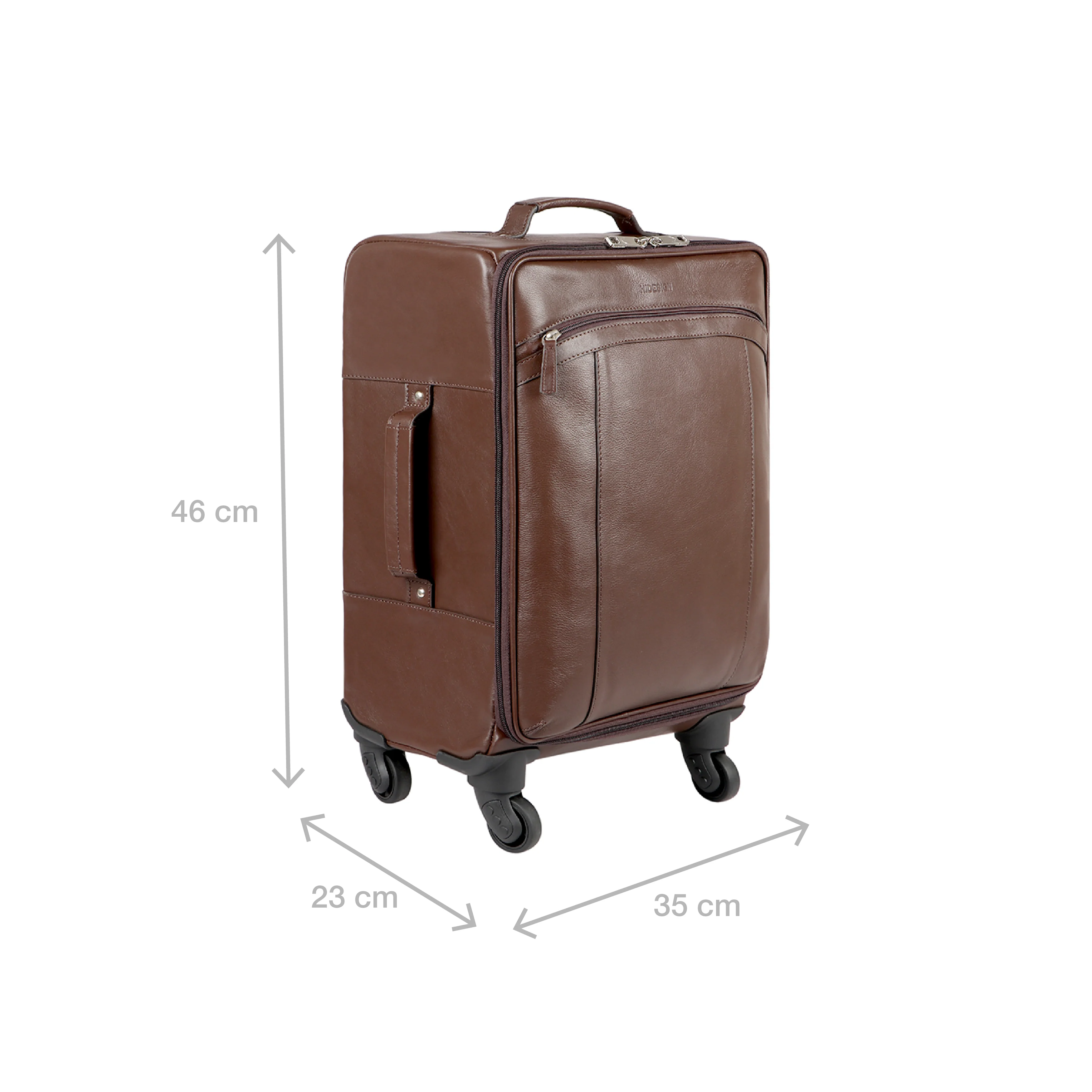 The Ridgeway 03 Brown Leather Trolley Bag - Image 2