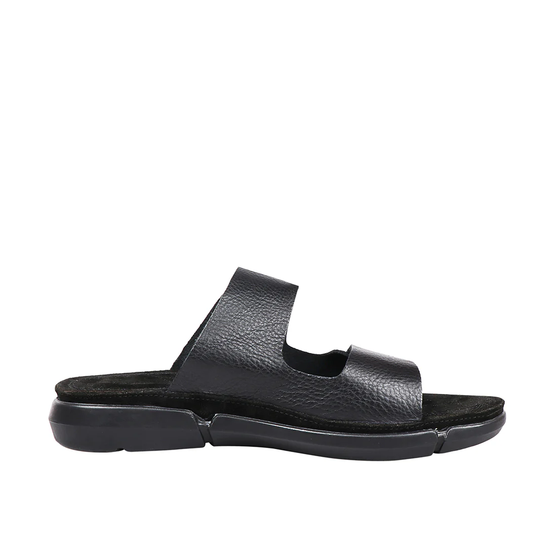 Tibet Men's Black Leather Sandals - Image 3