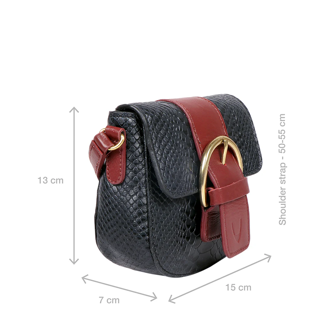 Tijuana 01 Blue Leather Sling Bag - Image 3