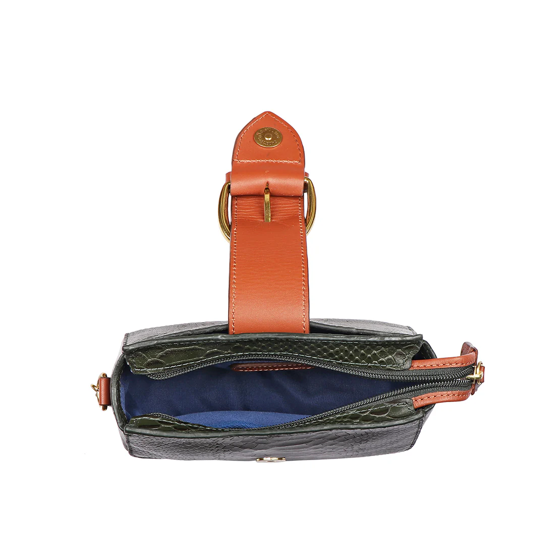 Tijuana 02 Green Leather Sling Bag - Image 6