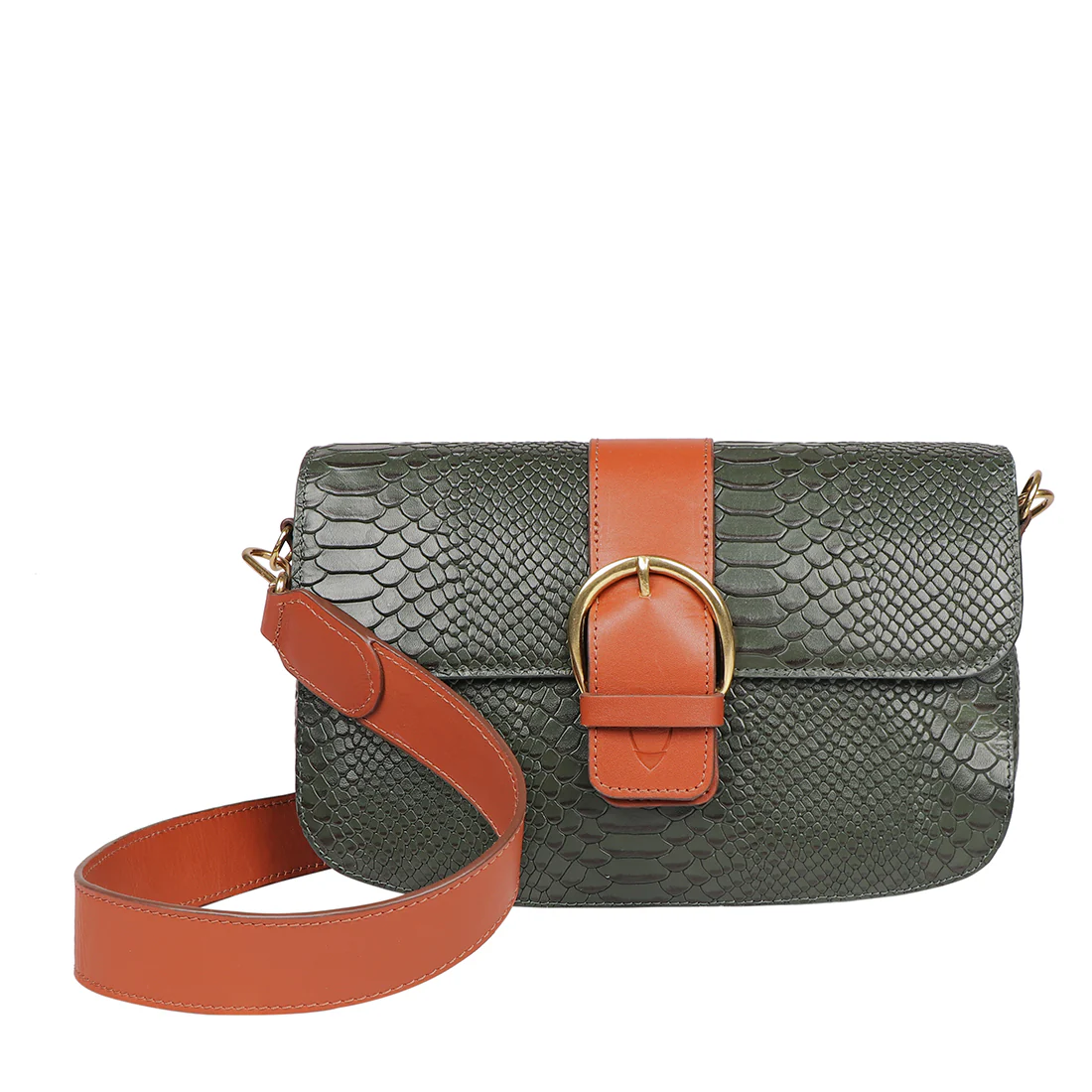 Tijuana 04 Green Leather Baguette