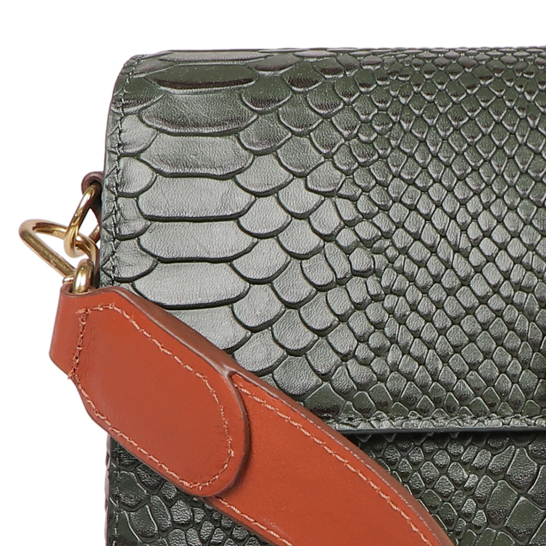 Tijuana 04 Green Leather Baguette - Image 4