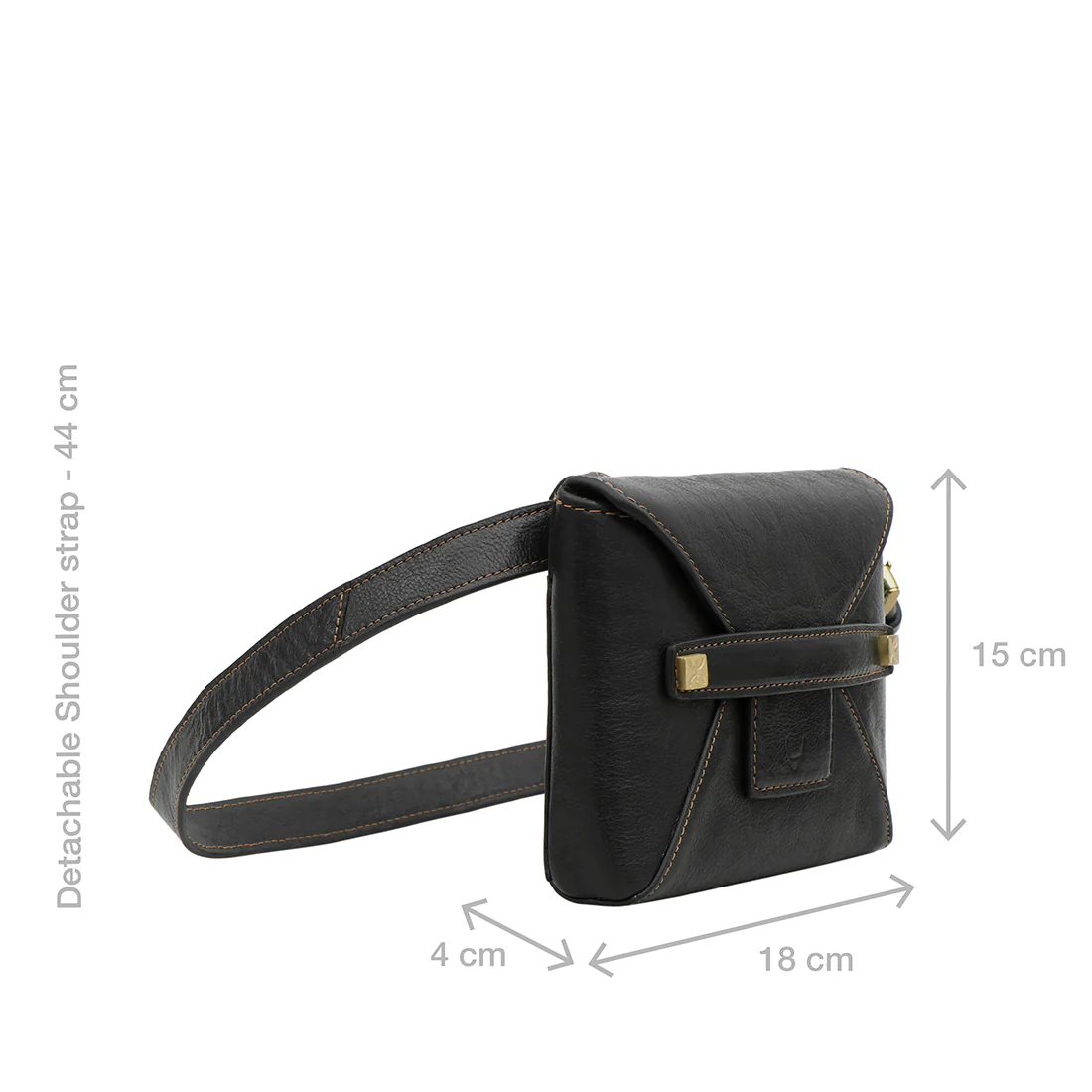 Timbuktoo - 01 Black Leather Belt Bag - Image 3