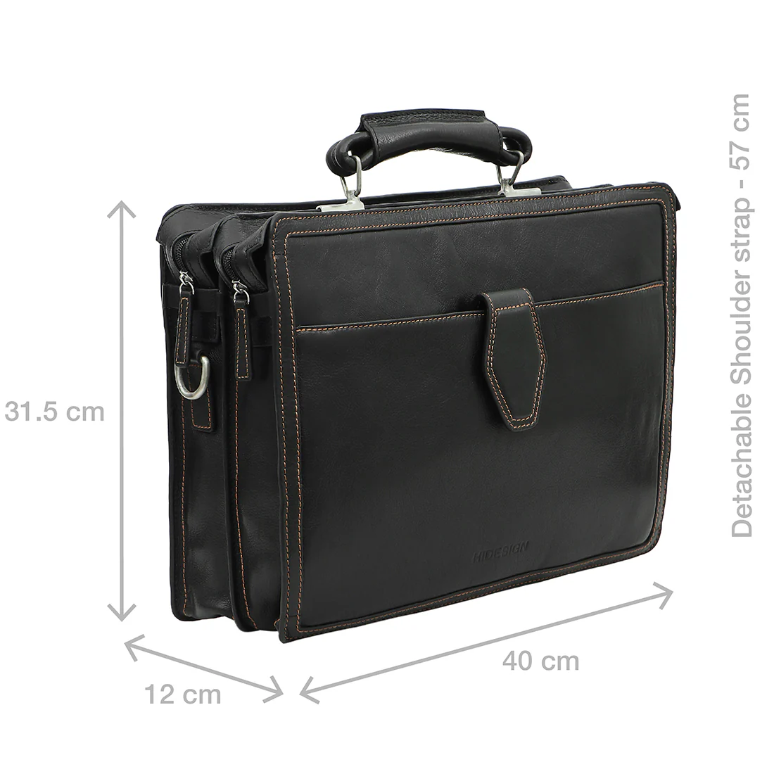 Timbuktoo - 03 Black Leather Briefcase - Image 3