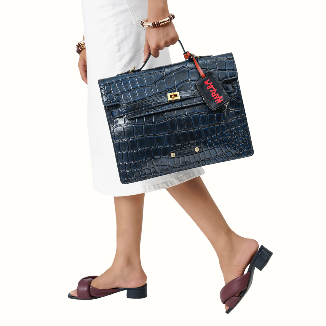Tina Turner 02 Blue Leather Shoulder Bag - Image 2