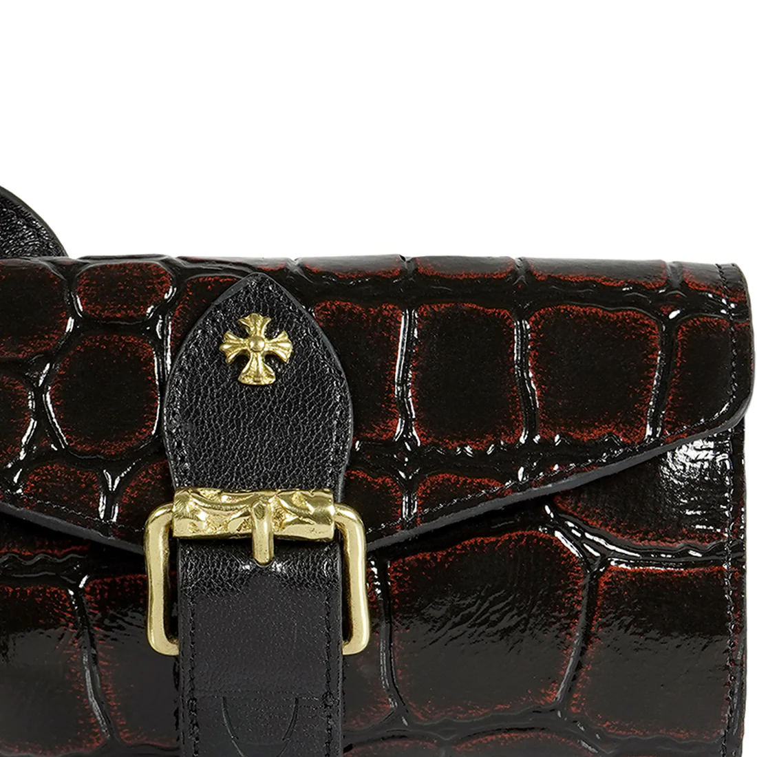 Tina Turner W3 Brown Leather Sling Wallet - Image 5