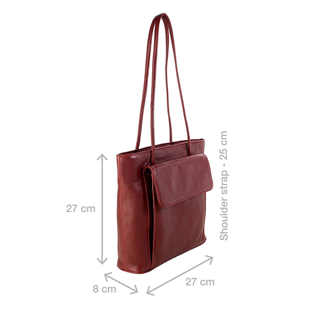 Tovah Red Leather Shoulder Bag - Image 2