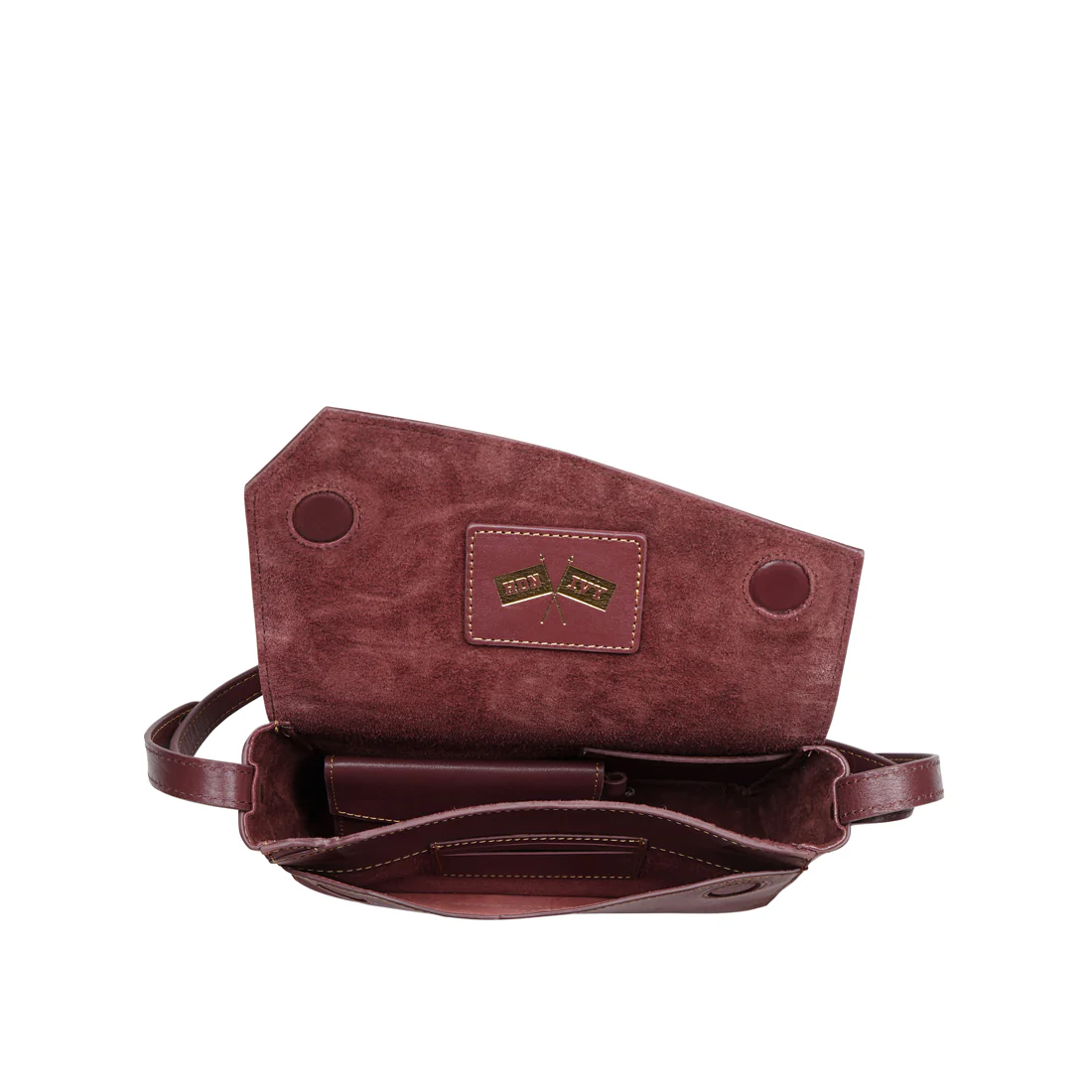 Tower 01 Red Leather Sling Bag - Image 9