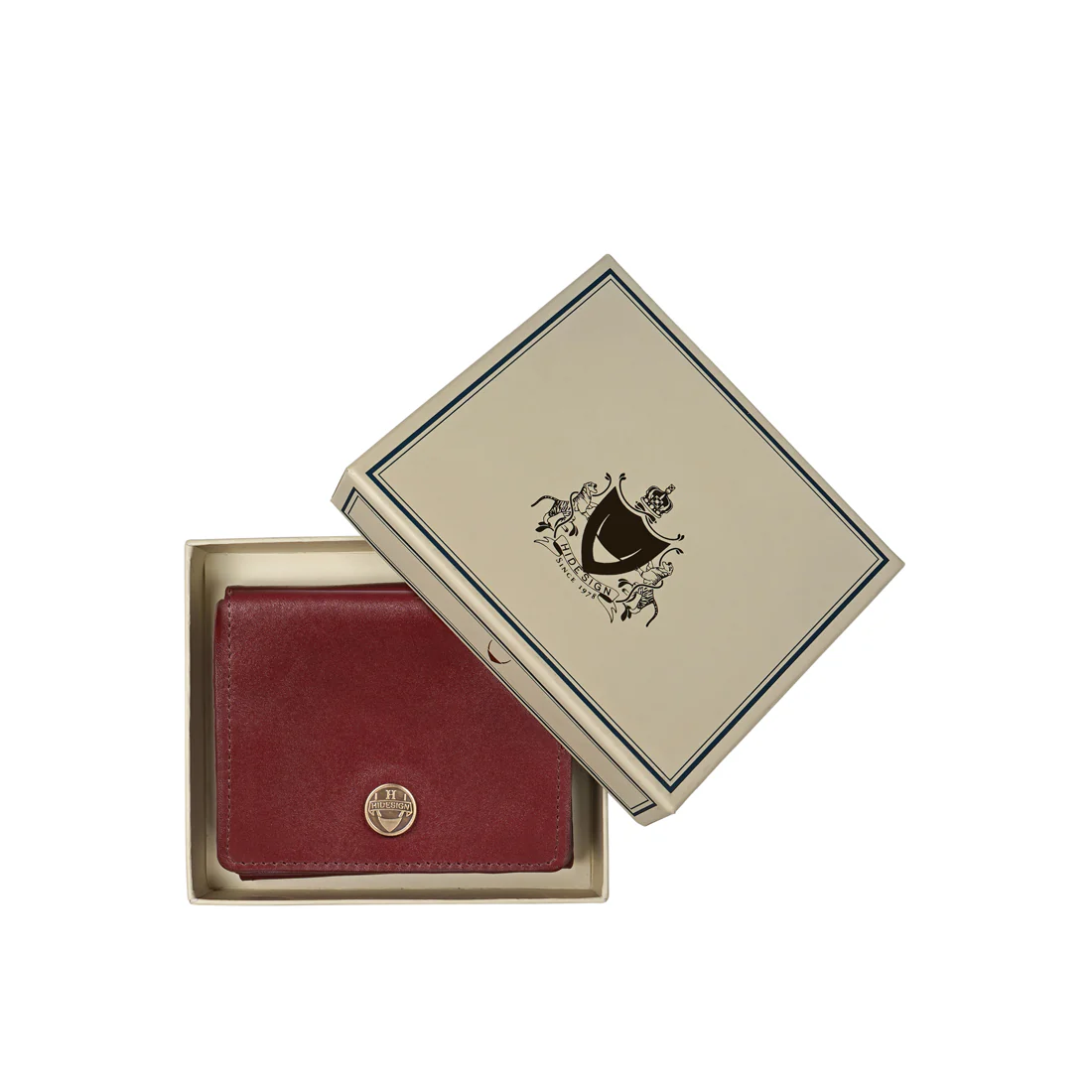 Trinity W1 Red Leather Trifold Wallet - Image 9