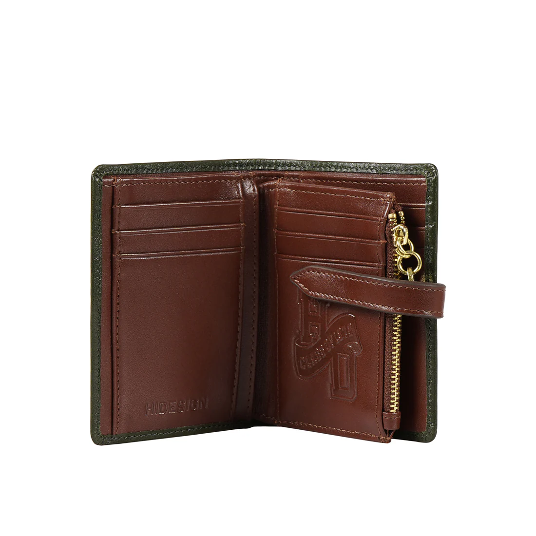 Trinity W2 Green Leather Bi-Fold Wallet - Image 5