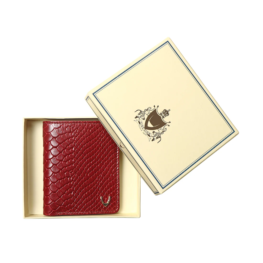 Union W1 Red Leather Bi-Fold Wallet - Image 8