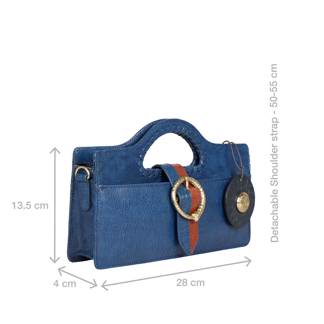 Ursula 01 Blue Leather Sling Bag - Image 2