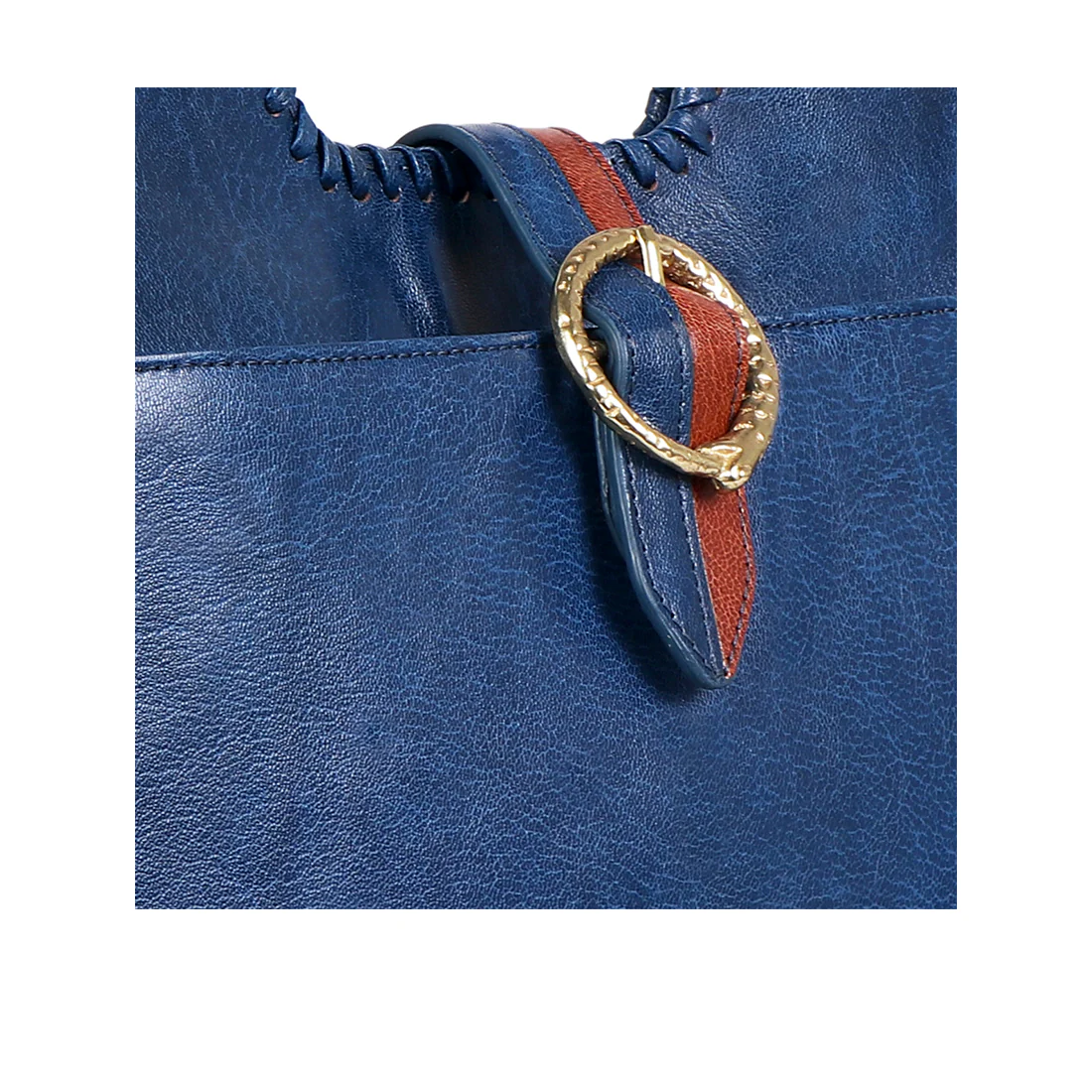 Ursula 02 Blue Leather Satchel - Image 5
