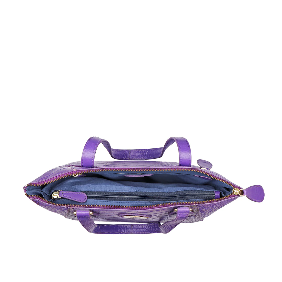 Valencia 03 Purple Leather Tote Bag - Image 6