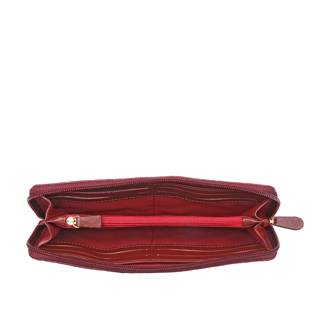 Valencia W2 Marsala Leather Zip Around Wallet - Image 6
