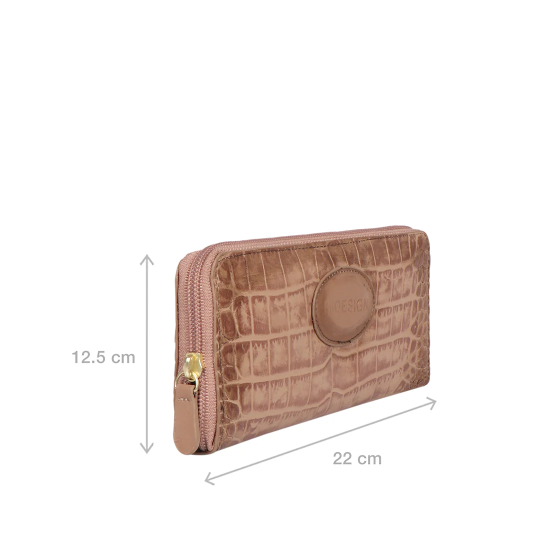 Valencia W2 Nude Leather Zip Around Wallet - Image 3
