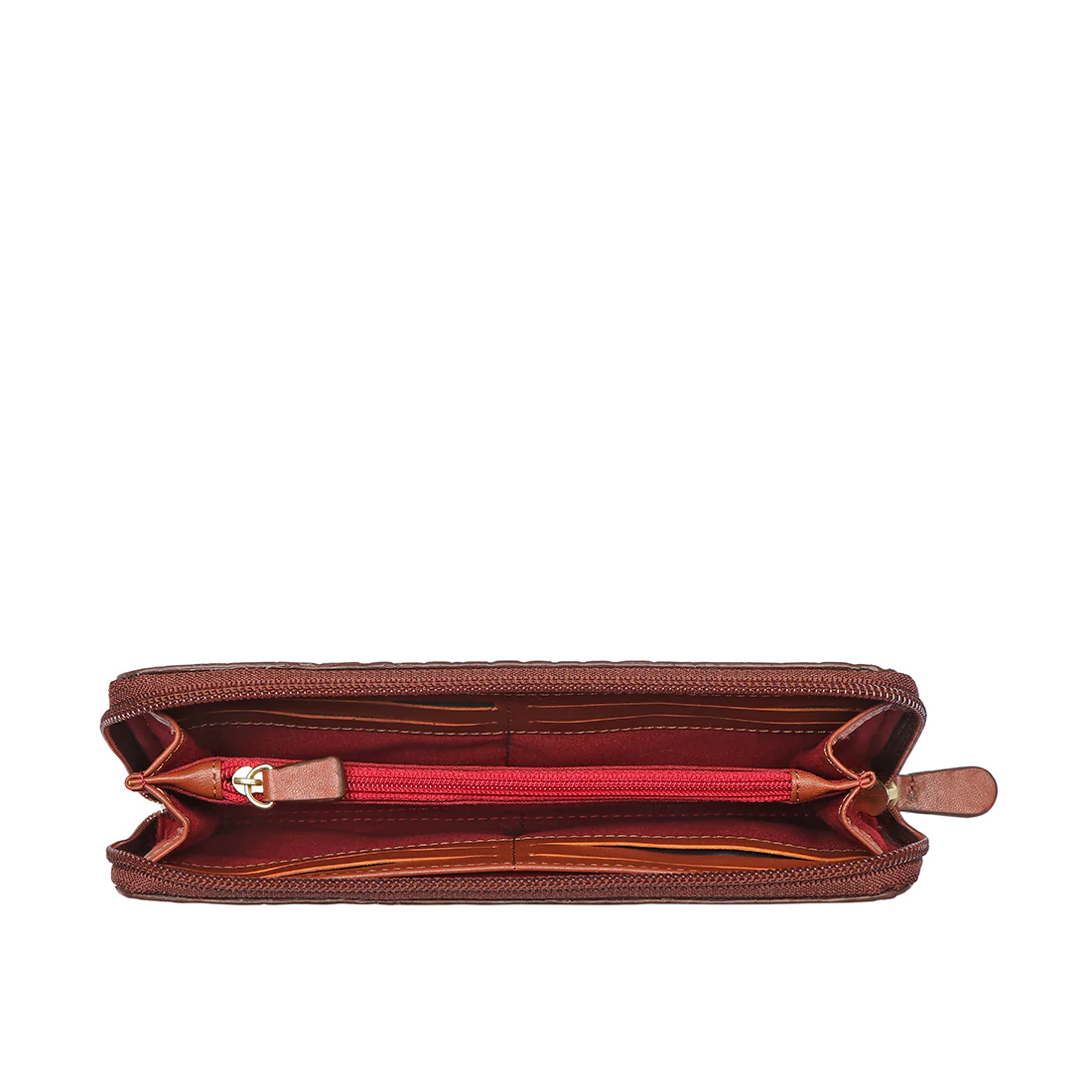 Valencia W2 Tan Leather Zip Around Wallet - Image 6