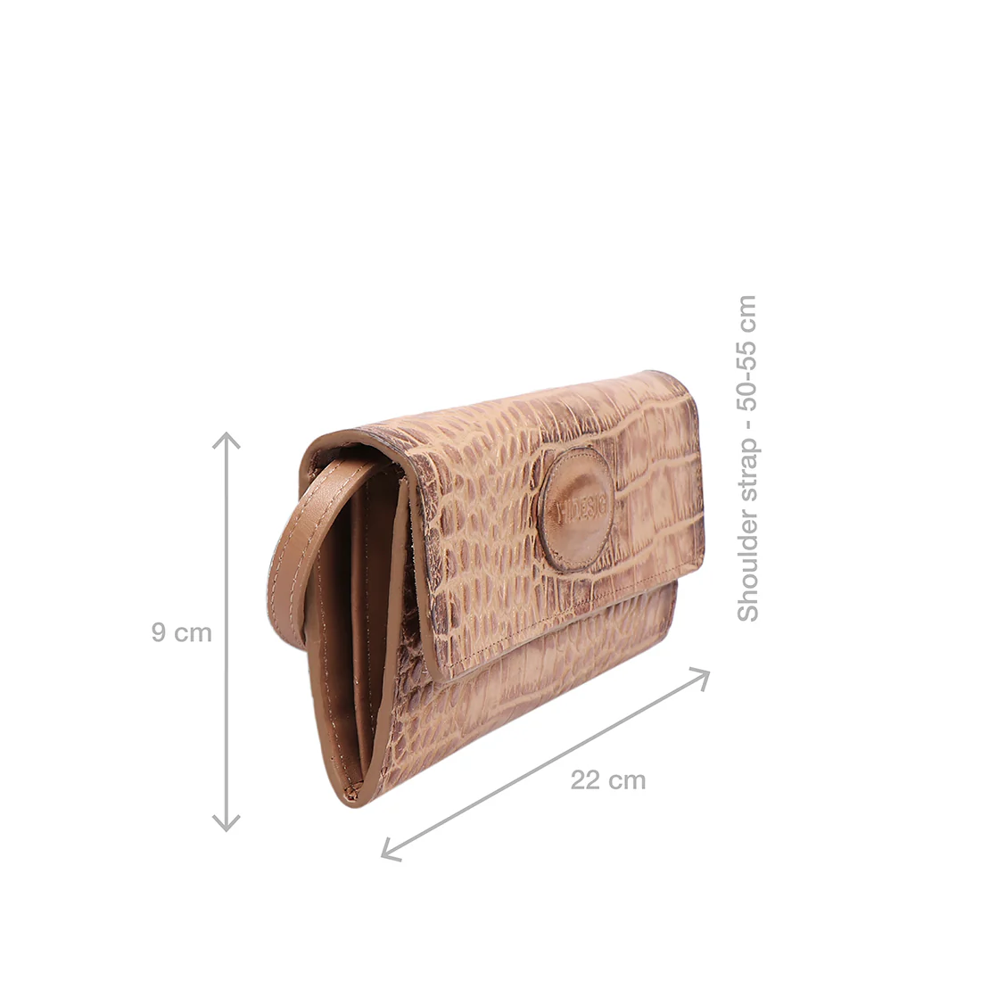 Valencia W3 Nude Leather Sling Wallet - Image 3