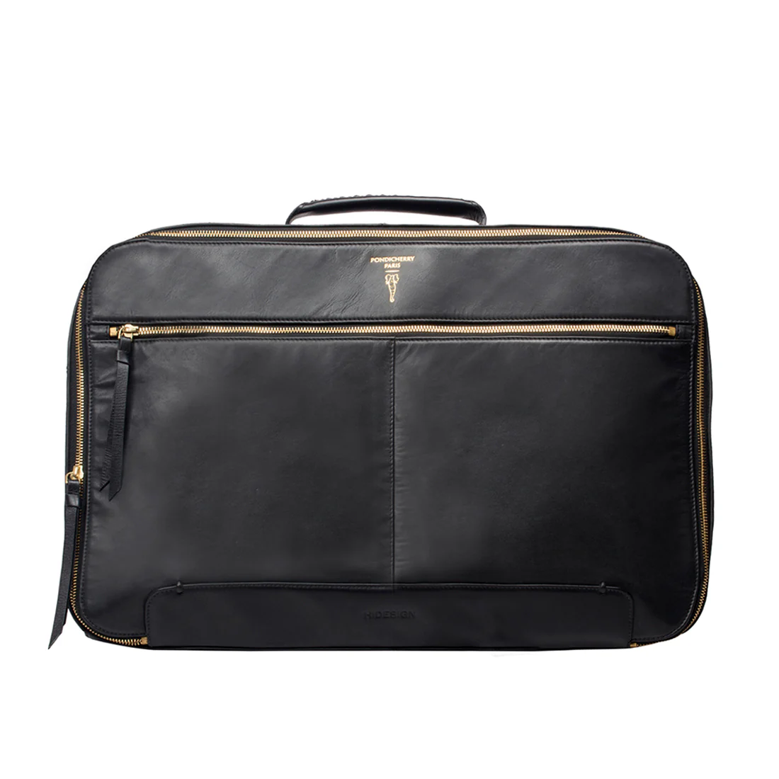 Valise Souple Black Leather Briefcase