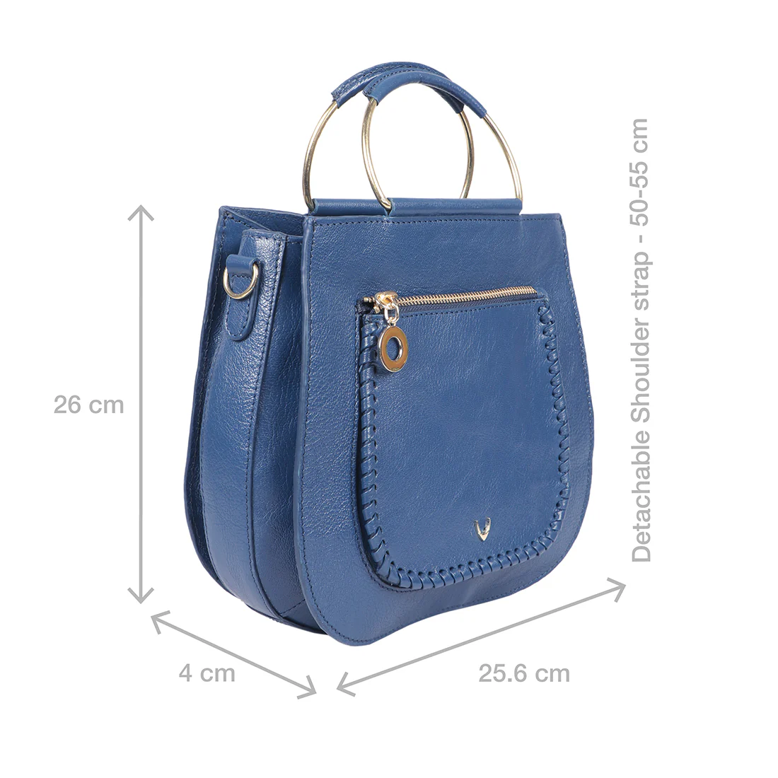 Valonia 02 Blue Leather Satchel - Image 2