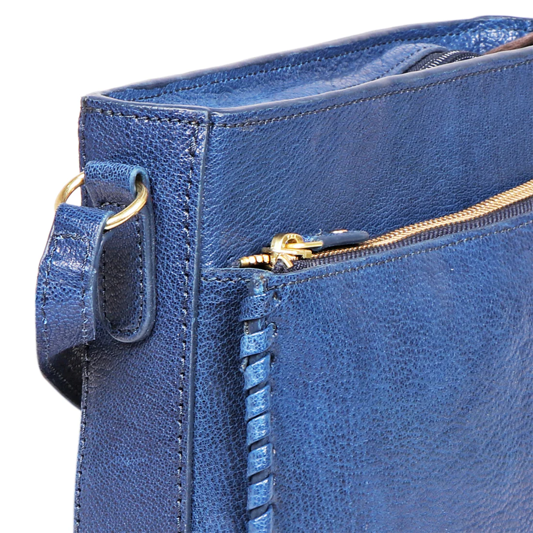 Valonia 03 Blue Leather Sling Bag - Image 5