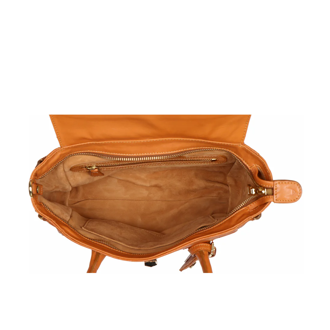 Varzy Tan Leather Satchel - Image 5