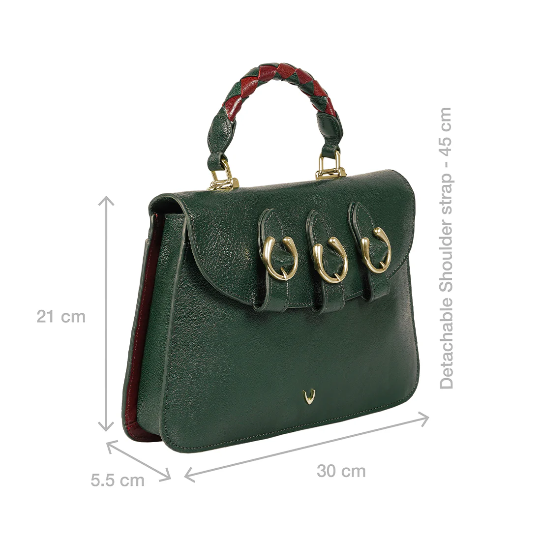Vine 01 Green Leather Sling Bag - Image 3