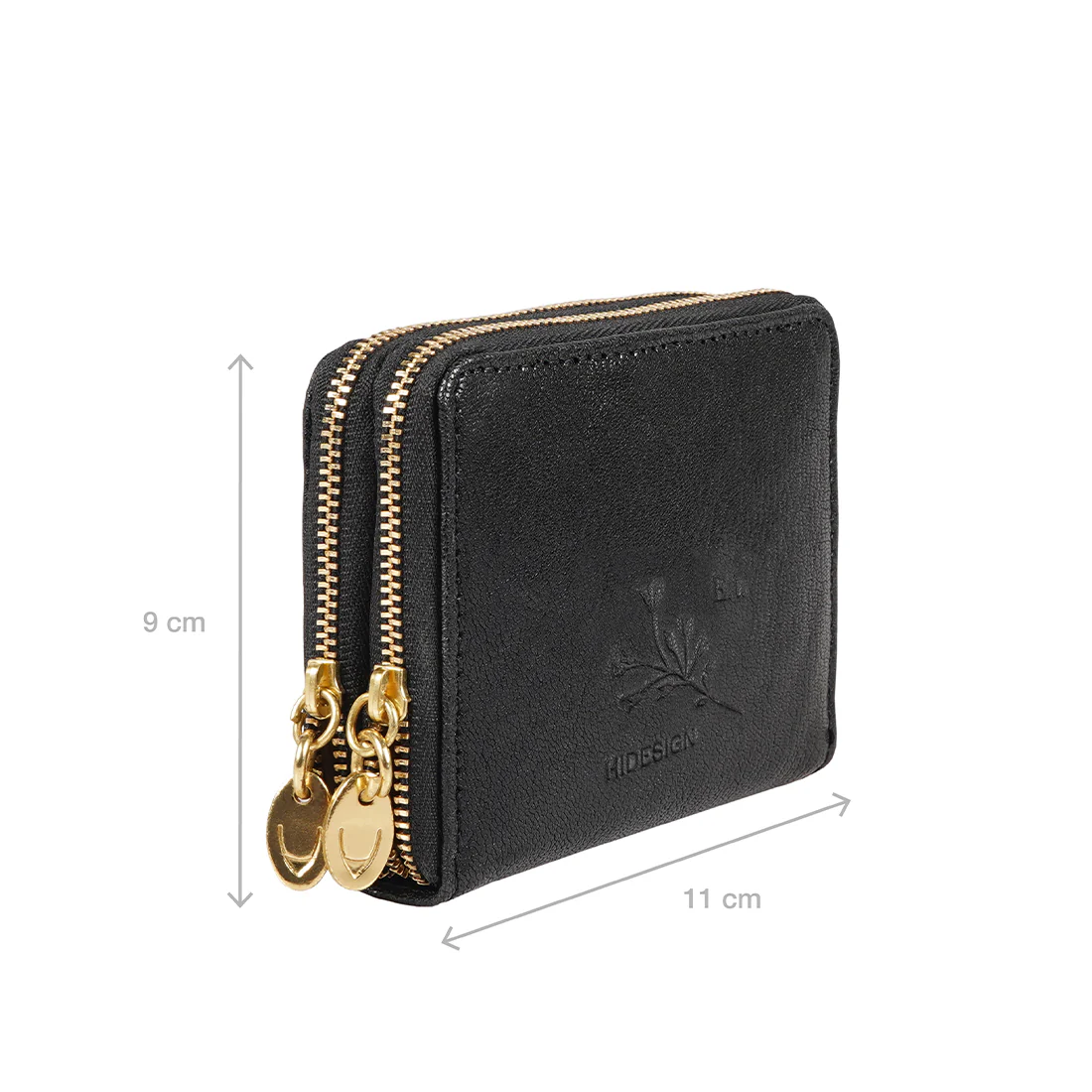 Vine W1 Black Leather Zip Around Wallet - Image 3