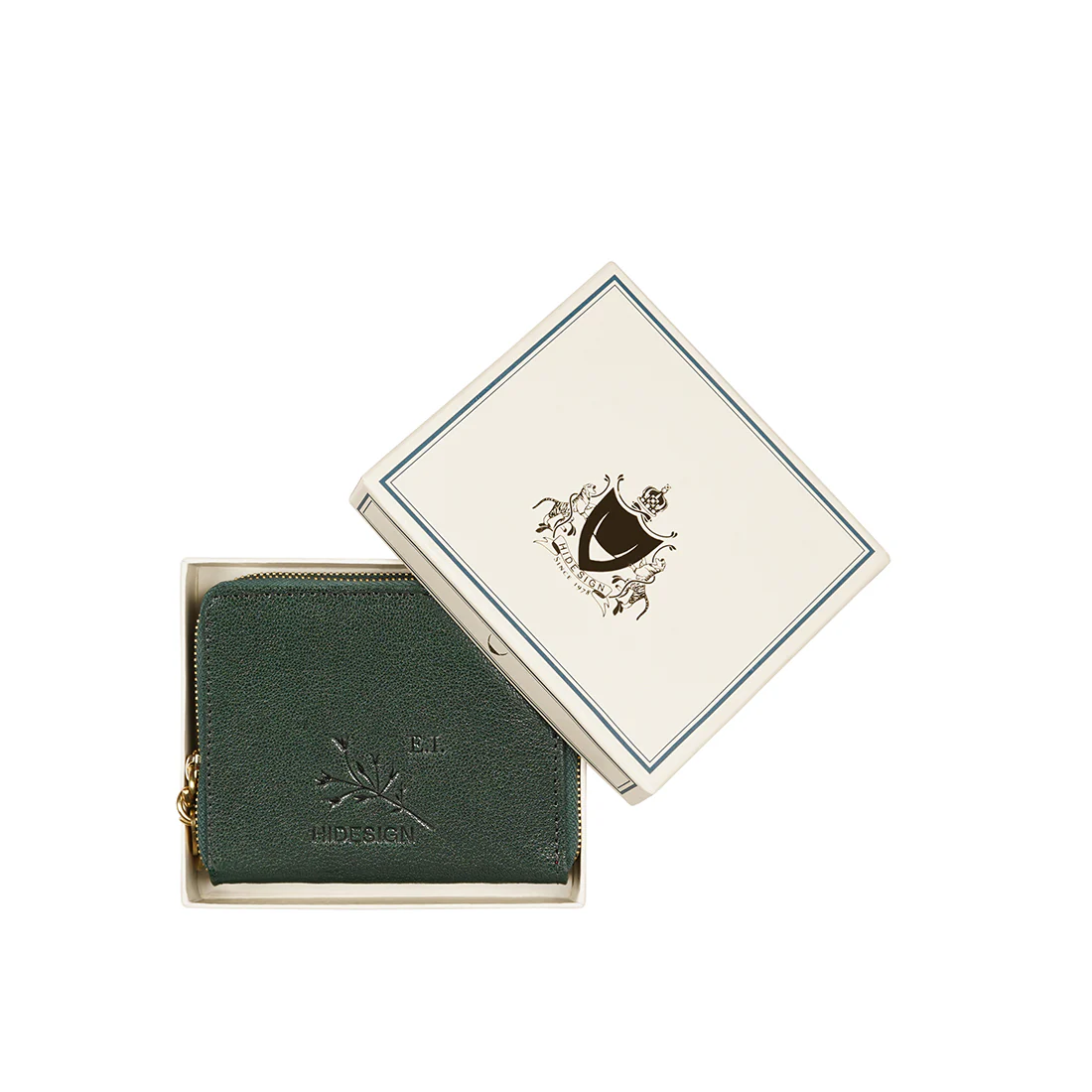 Vine W1 Green Leather Zip Around Wallet - Image 9