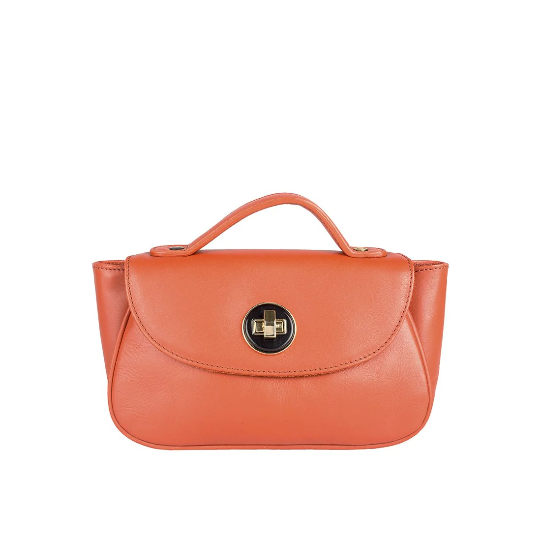 Vitello 03 Orange Leather Sling Bag - Image 2