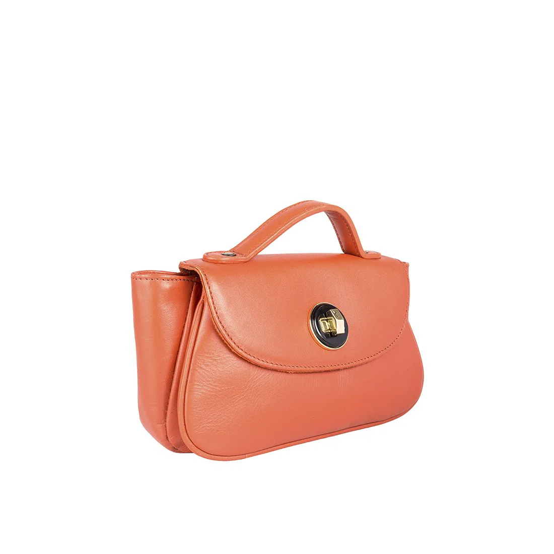 Vitello 03 Orange Leather Sling Bag - Image 3