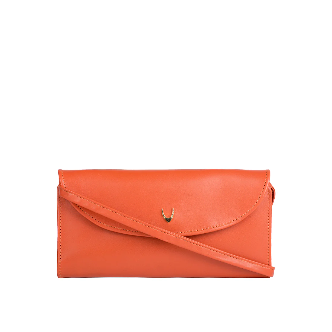 Vitello W1 Orange Leather Sling Wallet