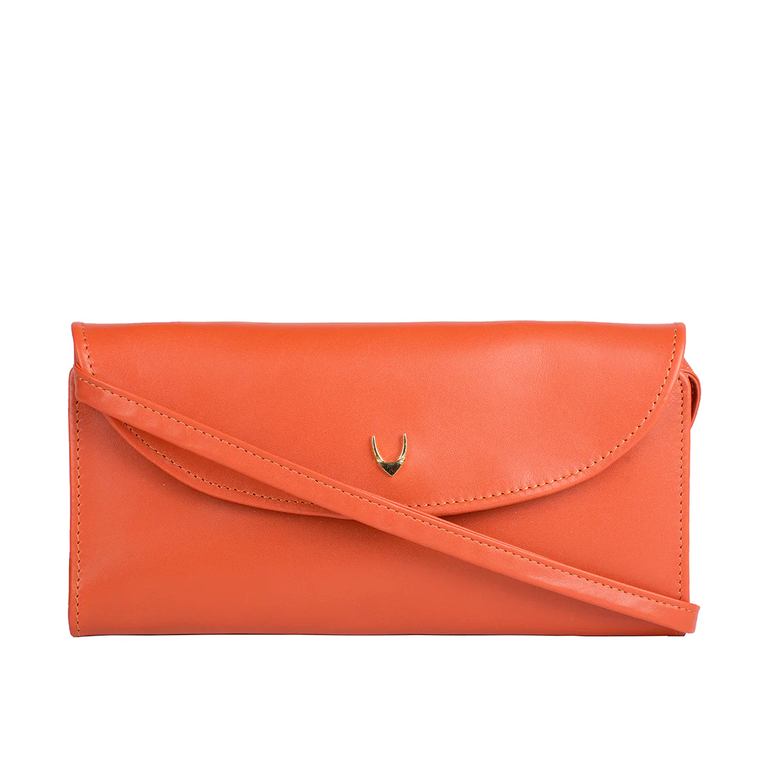 Vitello W1 Orange Leather Sling Wallet