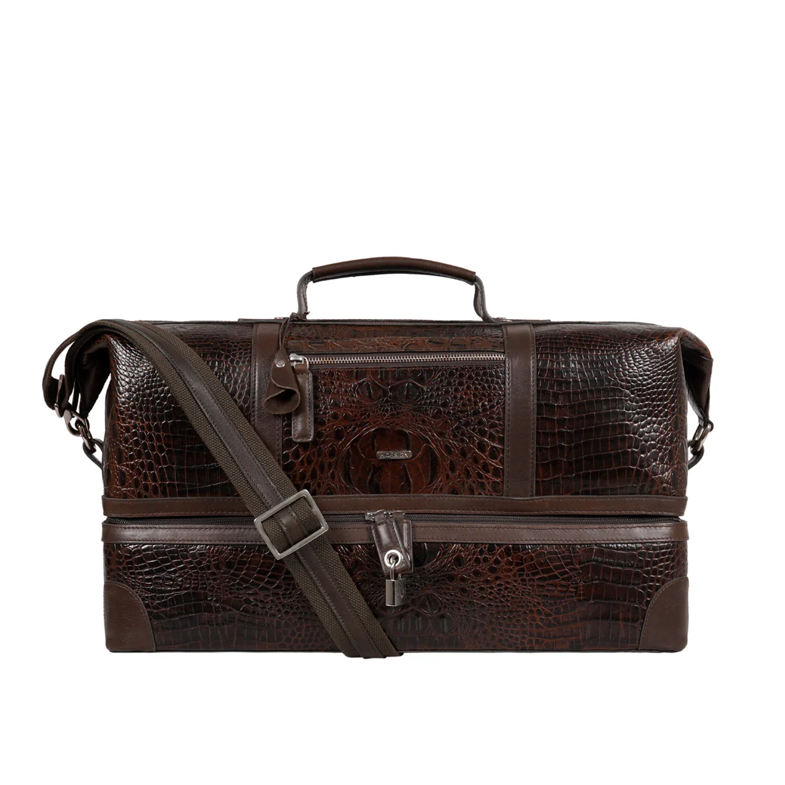 Wanderer 01 Brown Leather Duffle Bag - Image 3