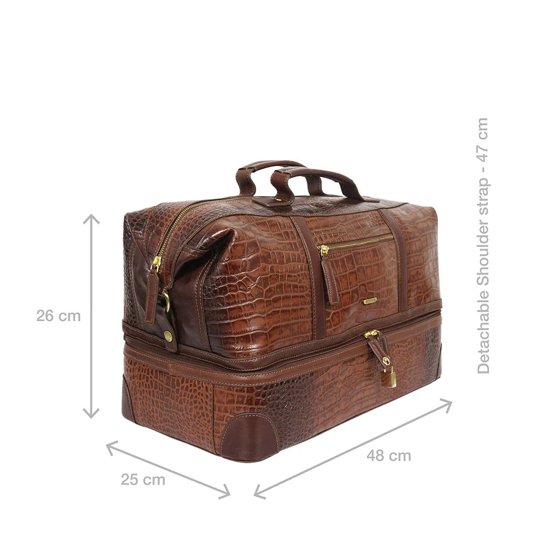 Wanderer 01 Tan Leather Duffle Bag - Image 4