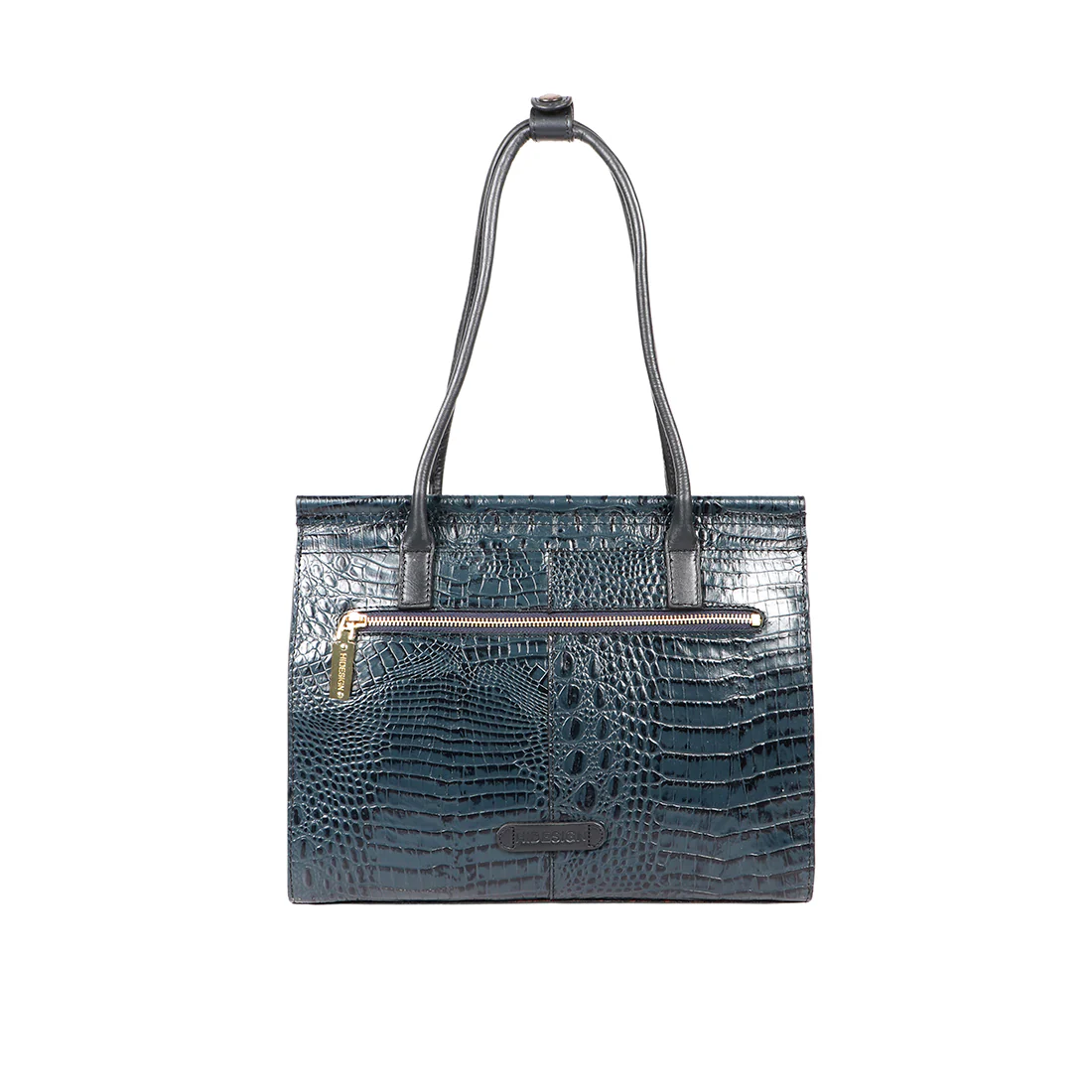 Watson 03 Blue Leather Tote Bag - Image 3