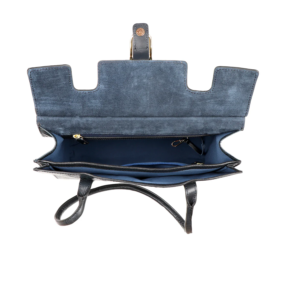Watson 03 Blue Leather Tote Bag - Image 9