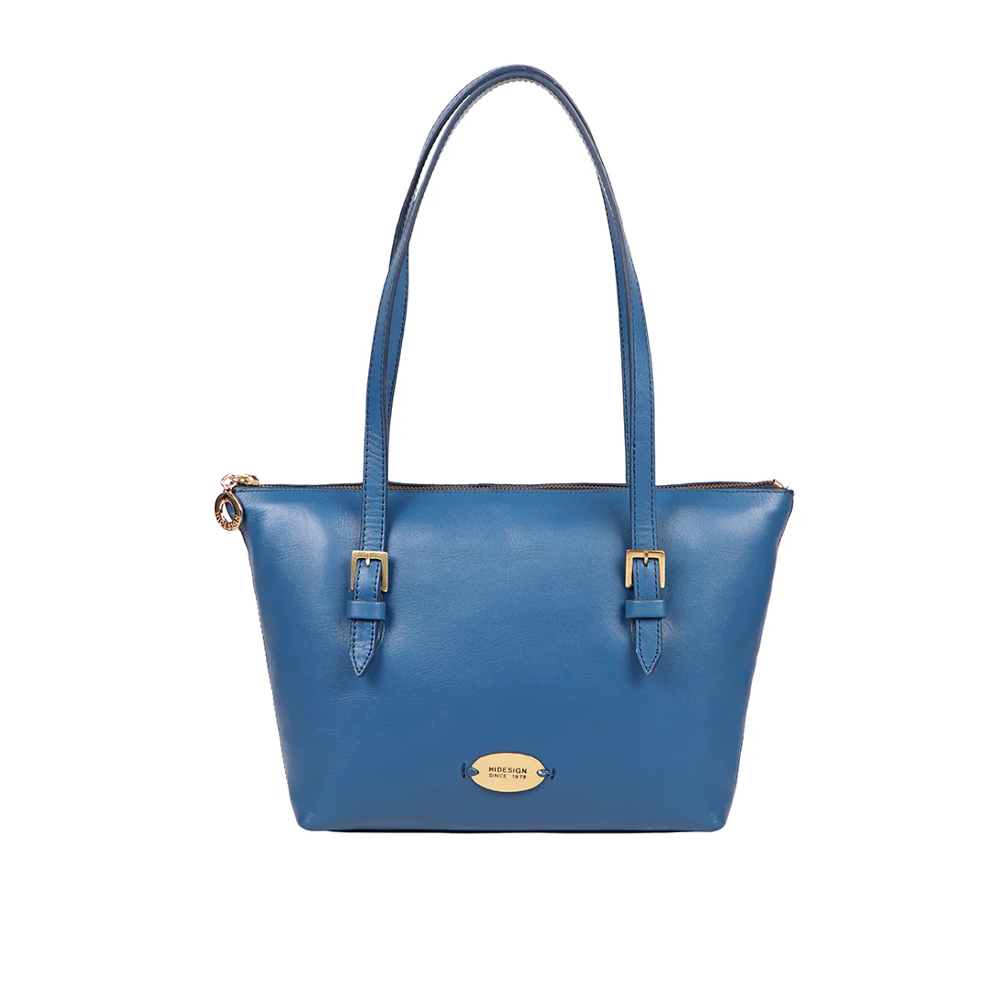 Whitney 02 Blue Leather Tote Bag - Image 2