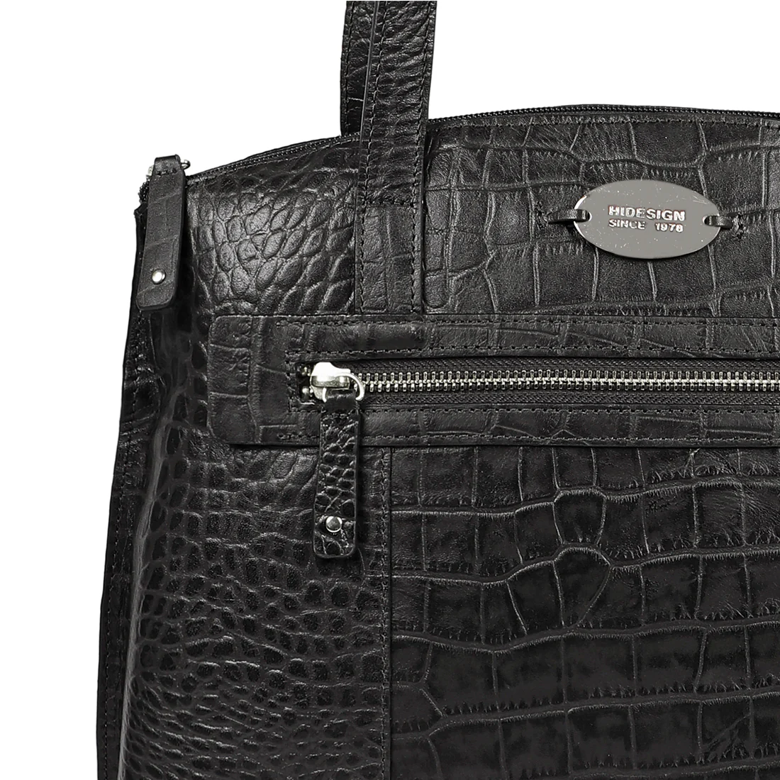 Whitney 03 Black Leather Tote Bag - Image 5