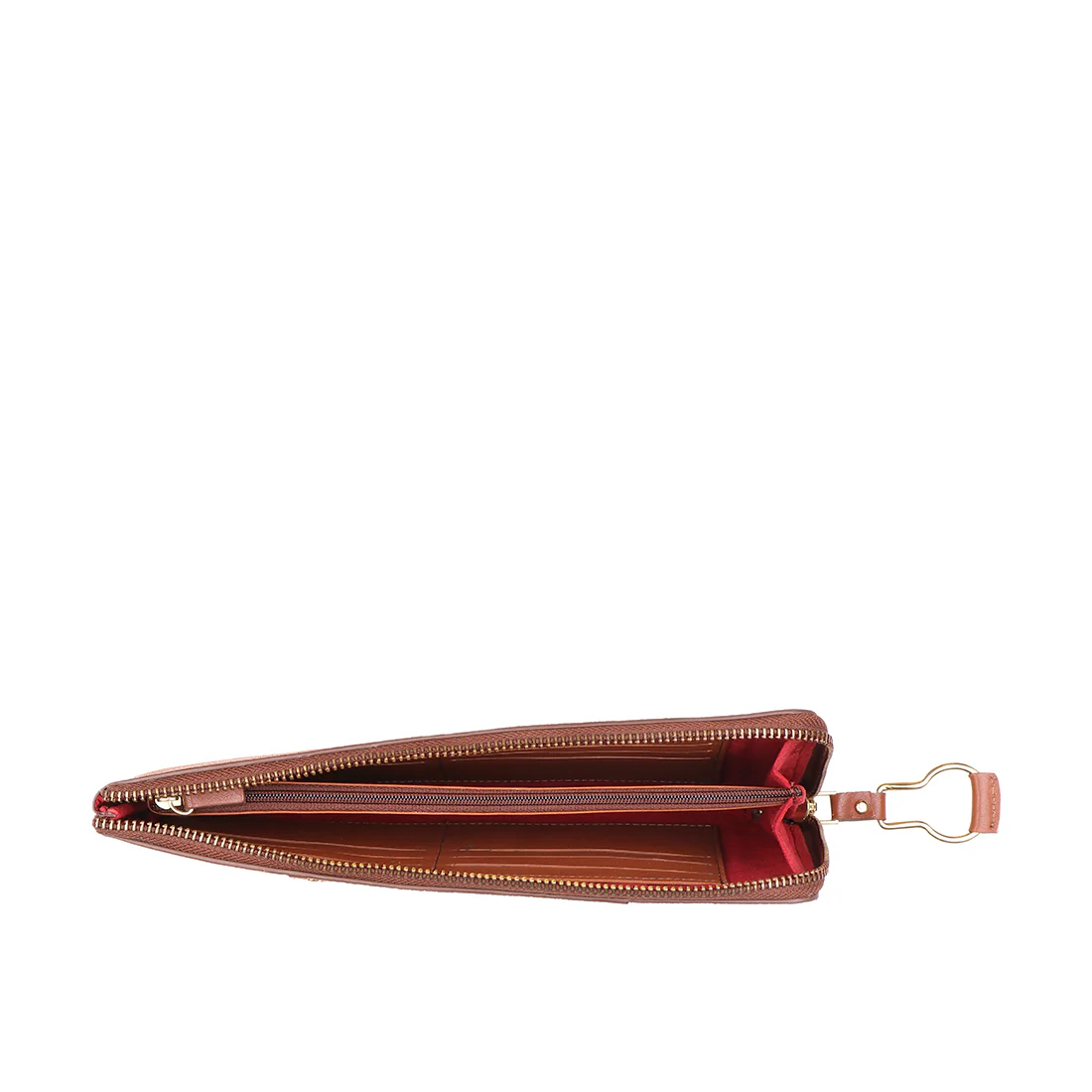 Wild Rose W3 Orange Leather Zip Around Wallet - Image 5