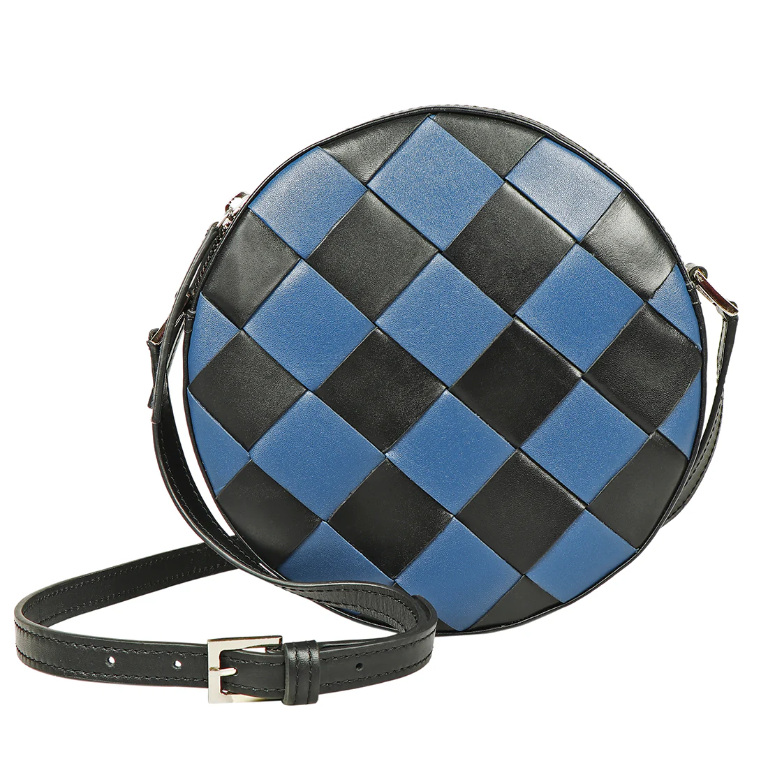 Wimbledon 04 Black Leather Circular Bag - Image 5
