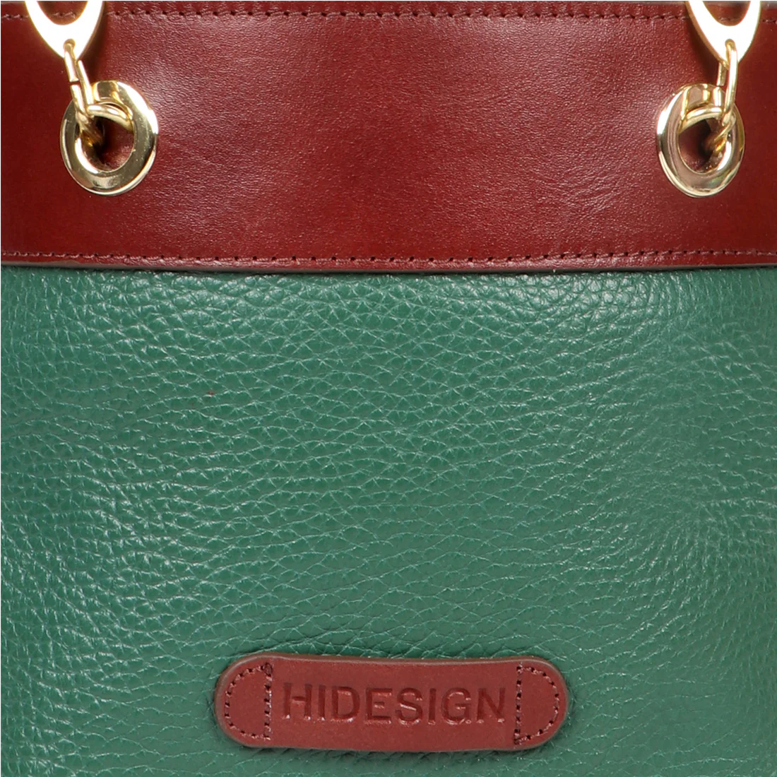 Woke 02 Green Leather Shoulder Bag - Image 5