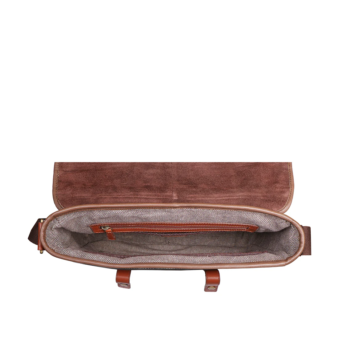 Wyoming 01 Brown Leather  Messenger Bag - Image 5