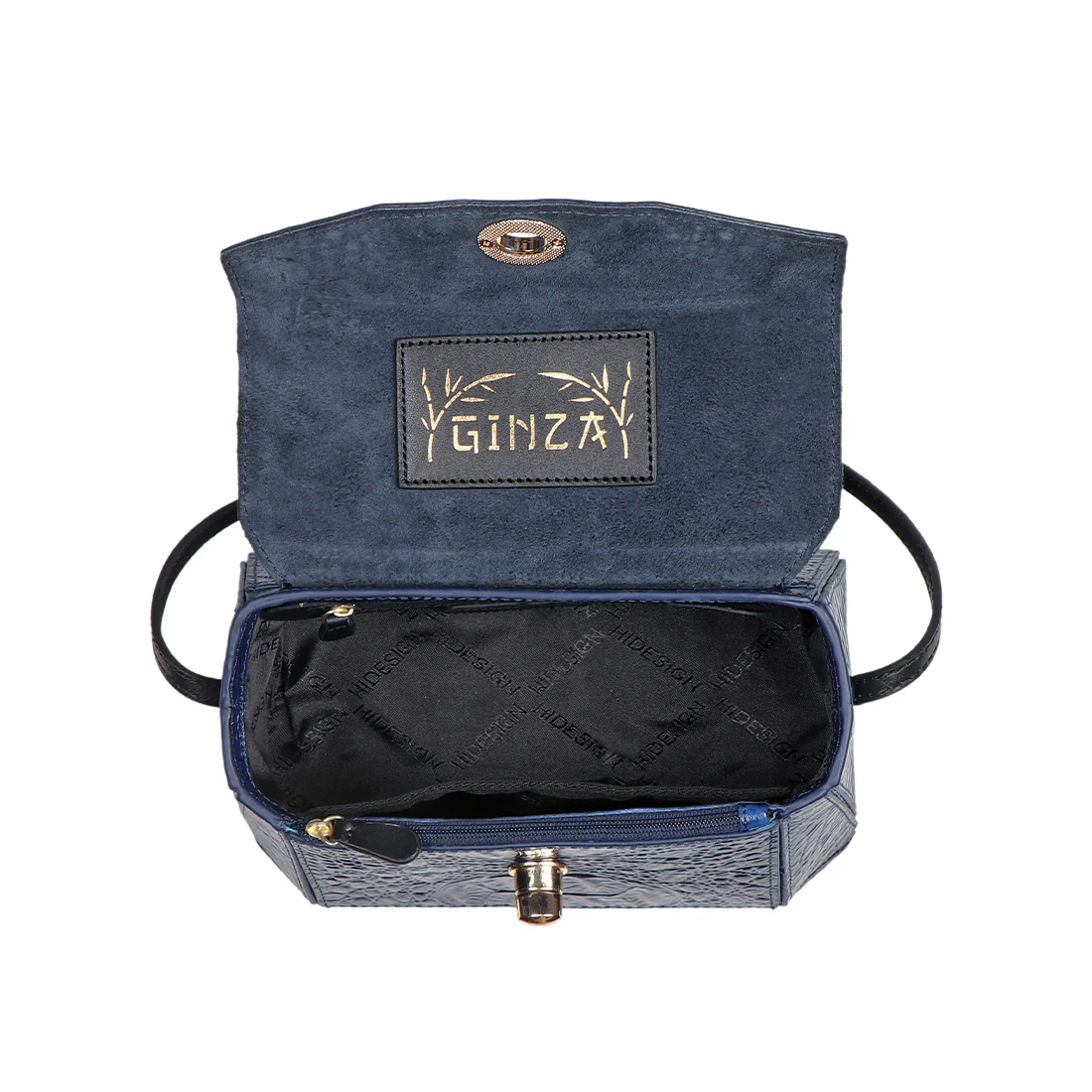 Yakusha 01 Blue Leather Sling Bag - Image 6
