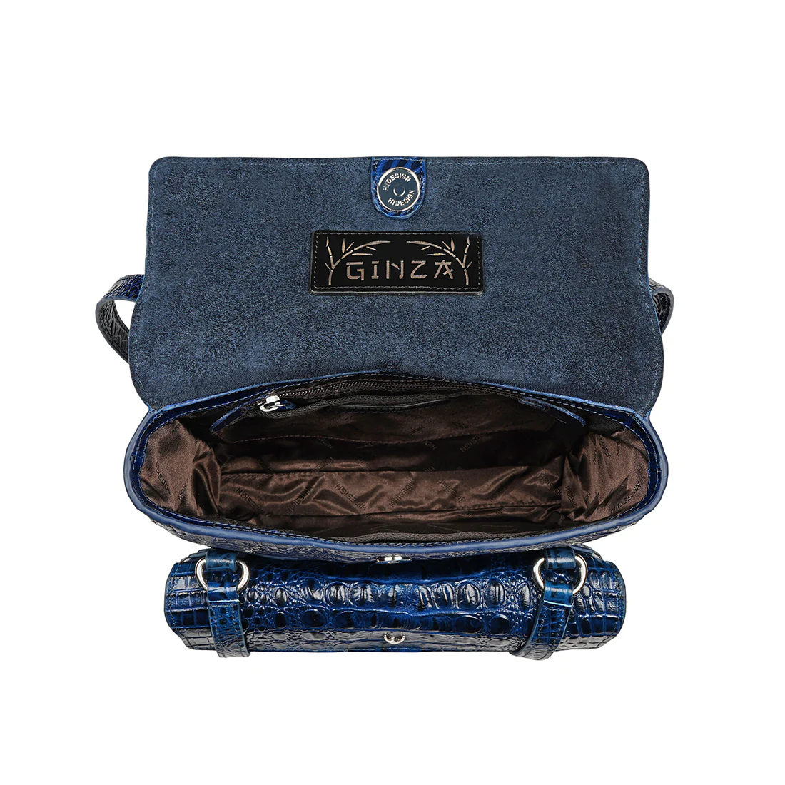 Yakusha 03 Blue Leather Tote Bag - Image 9