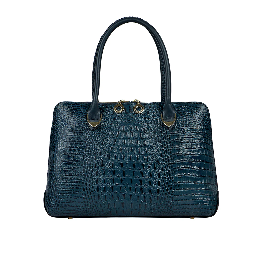 Yangtze 03 Blue Leather Tote Bag