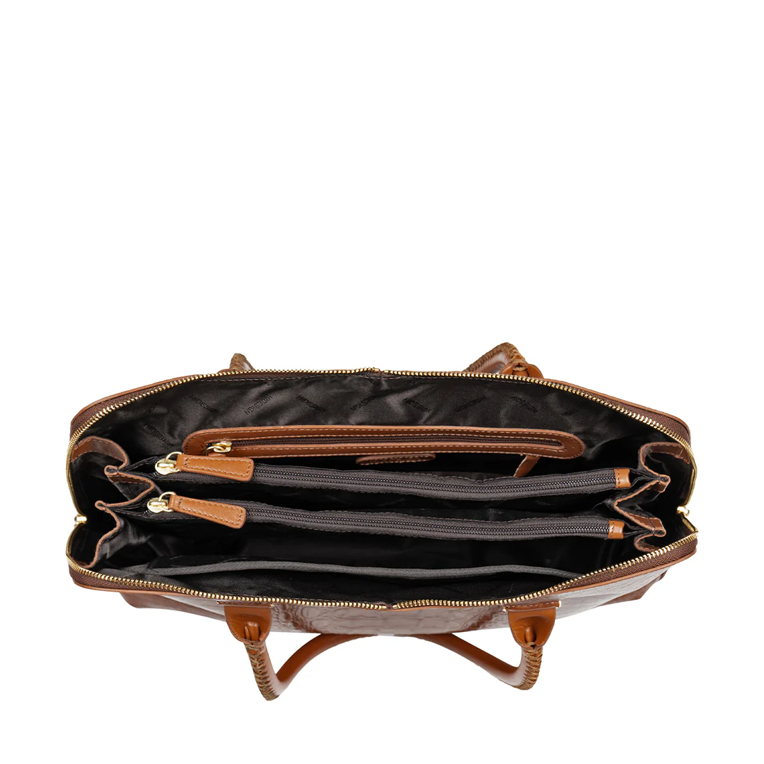 Yangtze 03 Orange Leather Tote Bag - Image 7